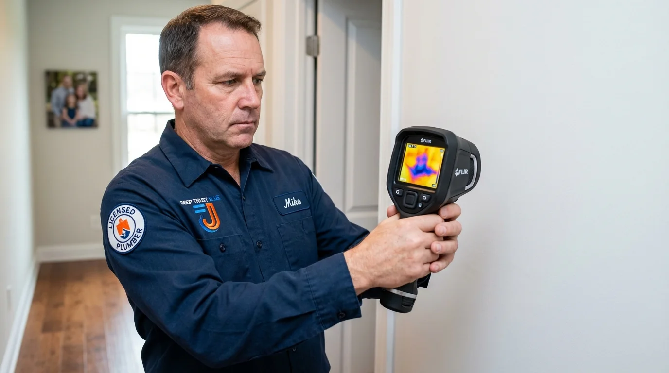 Thermal imaging leak detection by Johns Plumbing LLC in Traverse City